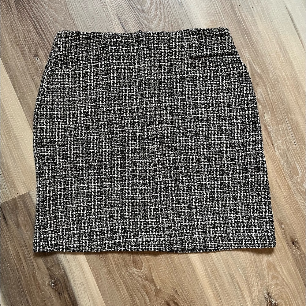 SHEIN Monochrome Tweed Pencil Skirt